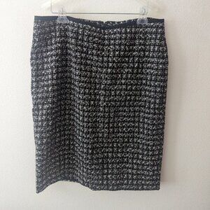 Talbots Black and White Tweed Skirt
